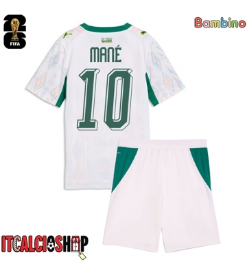 Senegal Sadio Mane #10 Prima Maglia Bambino Mondiali 2026 Manica Corta (+ Pantaloni corti)